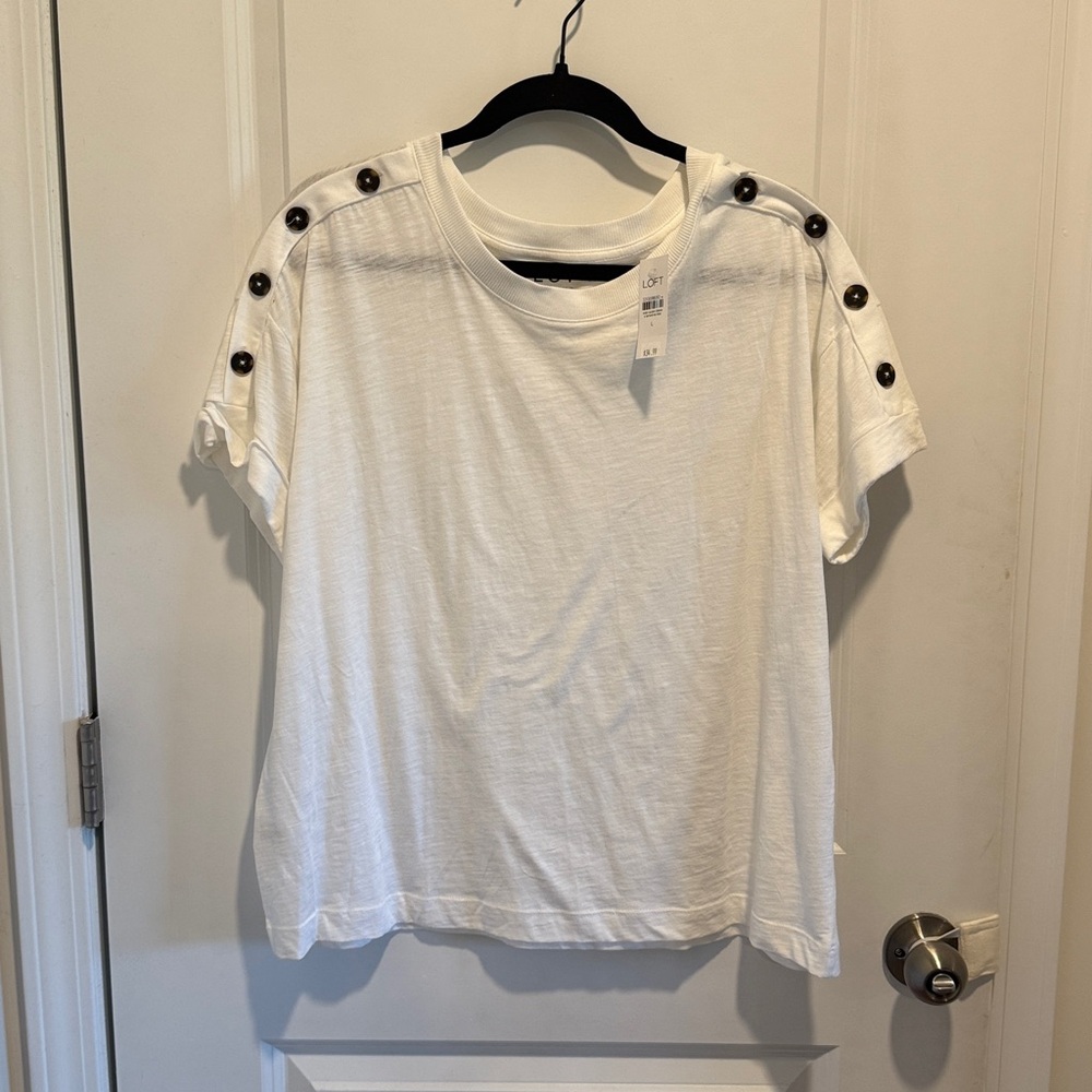 NWT- LOFT White T-Shirt